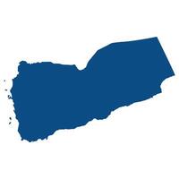 Yemen map. Map of Yemen in blue color vector