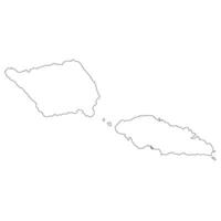 Samoa map. Map of Samoa in white color vector