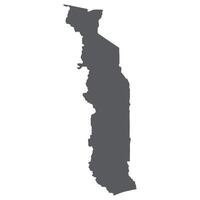 Togo map. Map of Togo in grey color vector