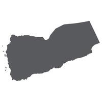 Yemen map. Map of Yemen in grey color vector