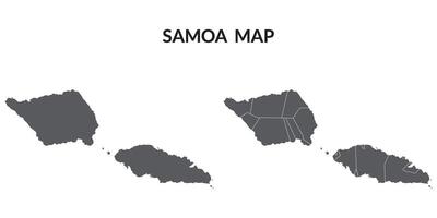 Samoa map. Map of Samoa in grey set vector