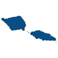 Samoa map. Map of Samoa in blue color vector