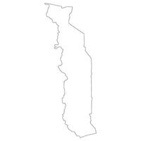Togo map. Map of Togo in white color vector