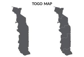 Togo map. Map of Togo in grey set vector