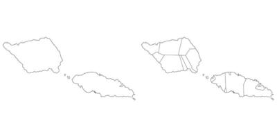 Samoa map. Map of Samoa in white set vector