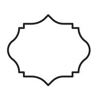 Label Frame Shape Line Icon vector