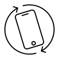 Phone And Tablet Line Linear Icon vector