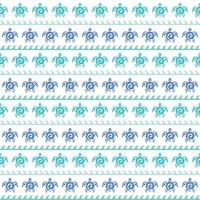 Seamless pattern with sea turtles. Marine life. Maori pattern. Stylish background. vector