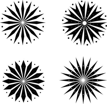 Lights effects silhouette illustration