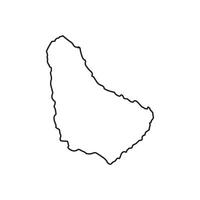 Map of the island of guadeloupe outline outline of guadeloupe island outline vector