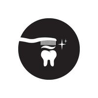 Toothbrush and toothbrush icon illustration vector