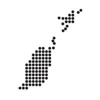 The map of new zealand is made up of dots vector