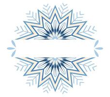 Frame for the text with a snowflake pattern. vector