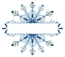 The frame for the text. Design element in the shape of a snowflake. vector