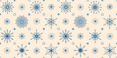 Seamless pattern with snowflakes. Winter ornament, background, print vector