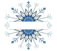 The frame for the text with the snowflake ornament. vector