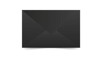 Set of Realistic Black folded envelope backpack isolated vector