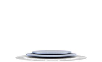 A stack of three plates on a white background vector