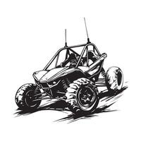 Buggy Car Adventure stock image isolated on white background vector