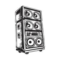 Sound System Speaker image on white backgrounds vector