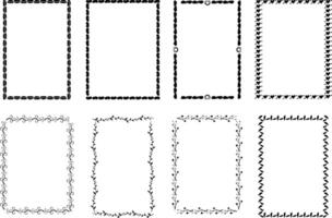 Elegant, Creative, Artistic and Unique Hand-Drawn Border Frame Collection vector