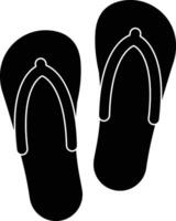 Summer Slipper Sandals Symbol Icon vector