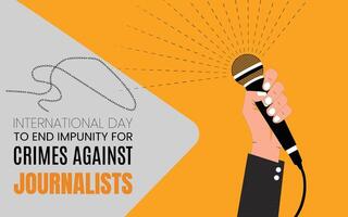 International day to end impunity for journalists vector