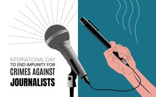 International day to end impunity for journalists vector