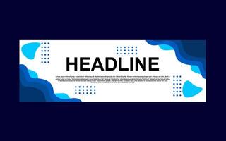 blue color banner template design for business, promotion and announcement. vector