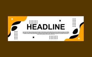 orange and white banner template design for business, promotion and announcement. vector