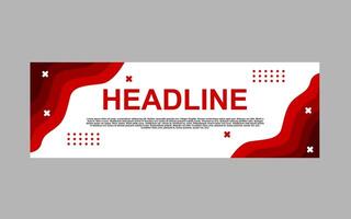 red color banner template design for business, promotion and announcement. vector
