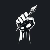 a drawing of a knife with a pen in it vector