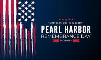 Pearl harbor remembrance day background illustration vector