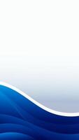 blue abstract background with white waves vector