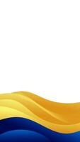 a blue and yellow wave background with a white background vector