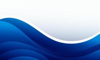 abstract blue wave background with white lines vector