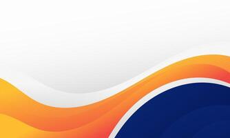 Abstract Background with Orange, White, and Blue Curves vector