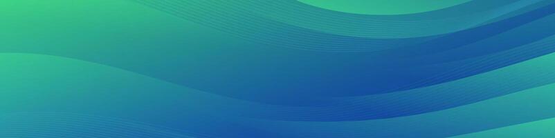 Abstract Blue Green Gradient Curved Lines Background vector