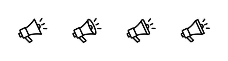 Megaphone icon, loud speaker icon. Advertising and business promotion symbol vector
