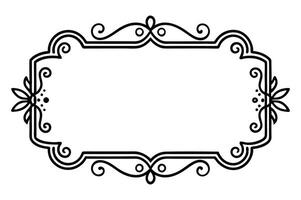 A black and white picture of a frame with a design on it vector