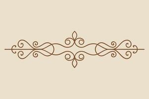 A brown design on a beige background with a brown swirl. vector