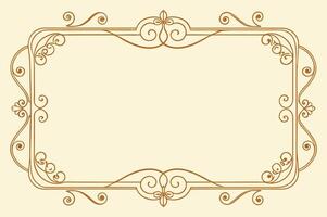 Intricate Ornamental Border Frame with Swirling Motifs. vector