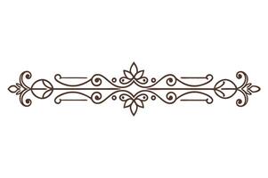 Symmetrical Floral Scrollwork with Delicate Filigree Accents. vector
