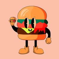 Burger Pals, A Quirky Character Set vector