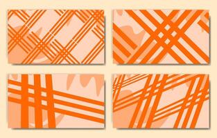 Abstract Orange Background with Geometric Lines vector