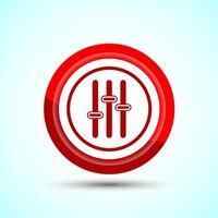Volume Icon Design Illustration, Sound Icon For Apps and Websites, Red Color Button Design vector