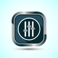Volume Icon Design Illustration, Sound Icon For Apps and Websites, Gray Shadow Button Design vector