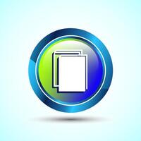 Book Icon Design Illustration, Book Icon For Apps and Websites, Glossy Round Button Design vector