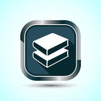 Book Icon Design Illustration, Book Icon For Apps and Websites, Gray Shadow Button Design vector