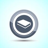 Book Icon Design Illustration, Book Icon For Apps and Websites, Gray Color Button Design vector